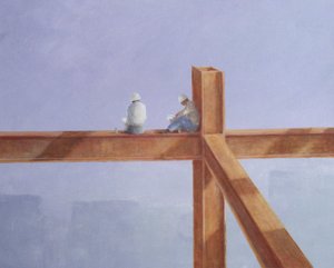 ランチブレイク、1985（船内アクリル）